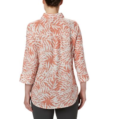 Tunique &agrave; Enfiler Summer Ease&trade; Femme Summer Ease&trade; Popover Tunic | 693 | XS, Cedar Blush Wispy Bamboo Print, back