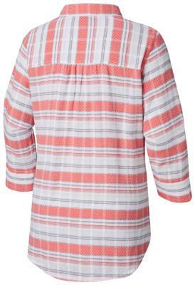 Tunique &agrave; Enfiler Summer Ease&trade; Femme Summer Ease&trade; Popover Tunic | 693 | XS, Coral Bloom Stripe, back