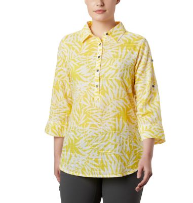Tunique &agrave; Enfiler Summer Ease&trade; Femme Summer Ease&trade; Popover Tunic | 693 | XS, Buttercup Wispy Bamboo Print, front