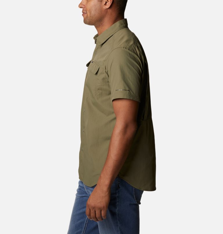 Men's Silver Ridge 2.0 Short Sleeve Shirt, Color: Stone Green, image 3