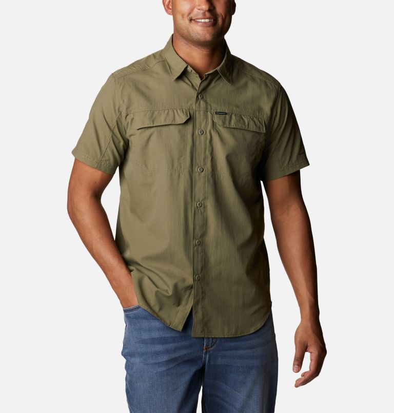 Men's Silver Ridge 2.0 Short Sleeve Shirt, Color: Stone Green, image 1