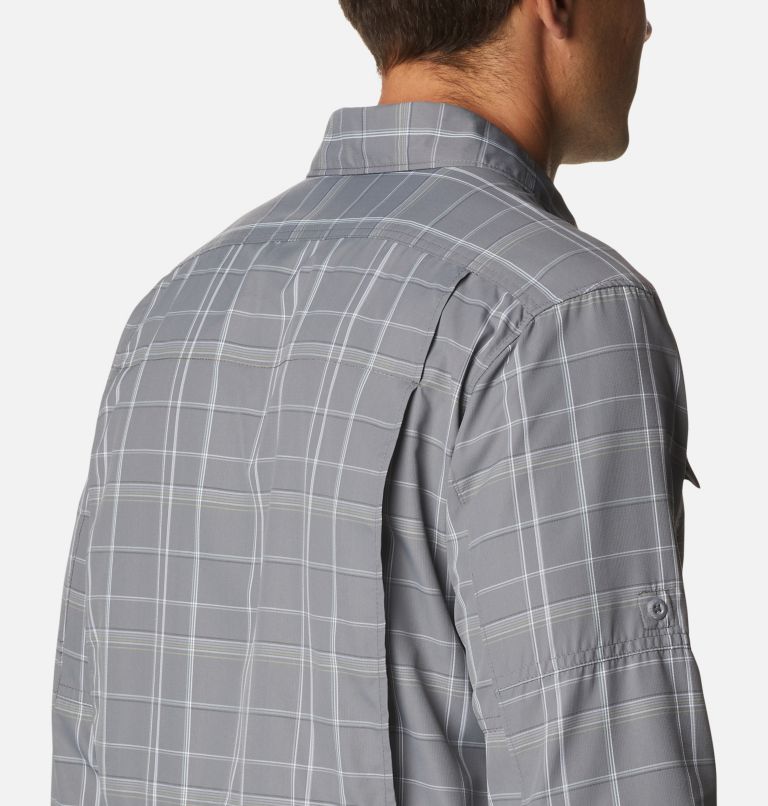 Men's Silver Ridge 2.0 Plaid Long Sleeve Shirt, Color: City Grey Grid Plaid, image 5