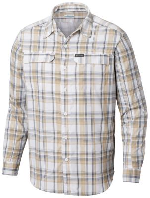 columbia men's silver ridge plaid long sleeve shirt