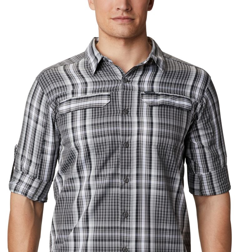 Men's Silver Ridge 2.0 Plaid Long Sleeve Shirt - Big, Color: City Grey Multi Plaid, image 4