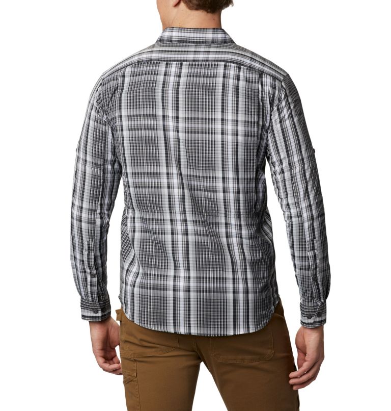 Thumbnail: Men's Silver Ridge 2.0 Plaid Long Sleeve Shirt - Big, Color: City Grey Multi Plaid, image 2