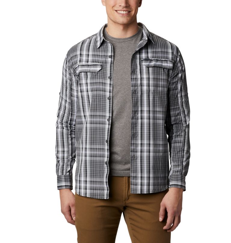 Thumbnail: Men's Silver Ridge 2.0 Plaid Long Sleeve Shirt - Big, Color: City Grey Multi Plaid, image 1