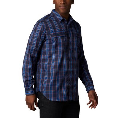 columbia men's silver ridge plaid long sleeve shirt