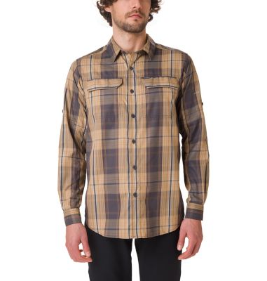 Camisa de manga larga a cuadros Silver Ridge&trade; 2.0 para hombre Silver Ridge&trade; 2.0 Plaid L/S Shirt | 024 | XS, Crouton Large Plaid, front