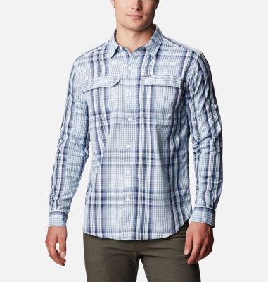 Camisa de manga larga a cuadros Silver Ridge&trade; 2.0 para hombre Silver Ridge&trade; 2.0 Plaid L/S Shirt | 024 | XS, Sky Blue Multi Plaid, front