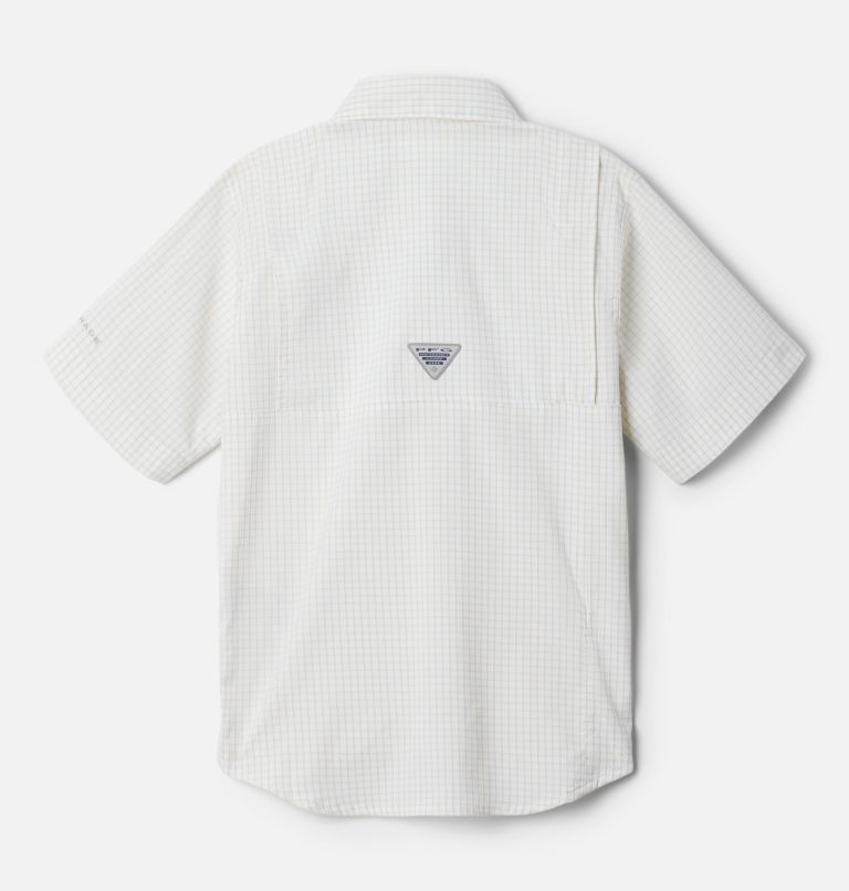 Boys' PFG Super Tamiami Short Sleeve Shirt, Color: New Mint Super Tamiami Gingham, image 2