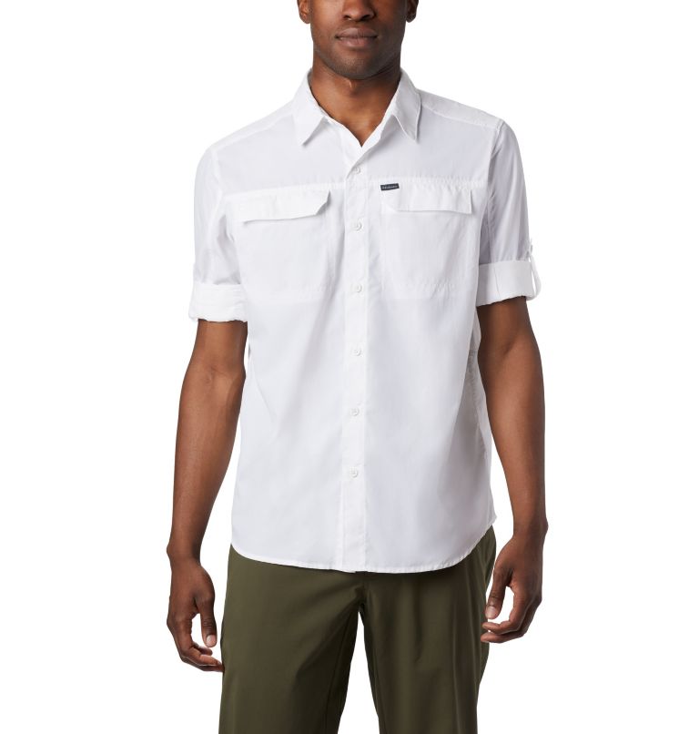 Men’s Silver Ridge 2.0 Long Sleeve Shirt, Color: White, image 3