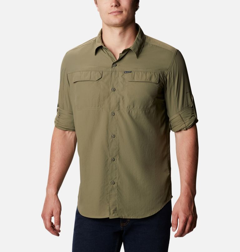 Thumbnail: Men’s Silver Ridge 2.0 Long Sleeve Shirt, Color: Stone Green, image 6