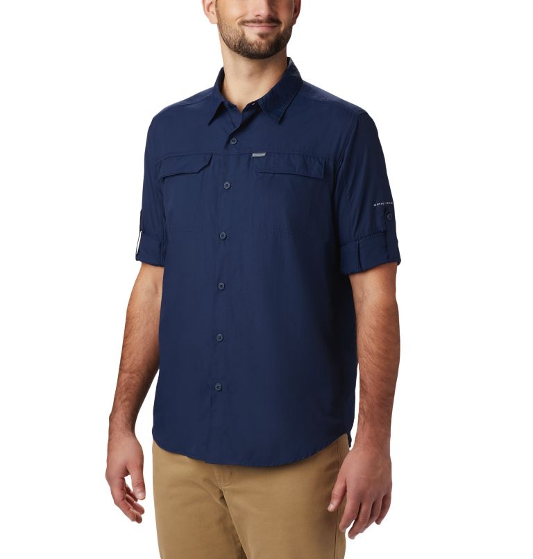 Thumbnail: Men’s Silver Ridge 2.0 Long Sleeve Shirt - Tall, Color: Collegiate Navy, image 3