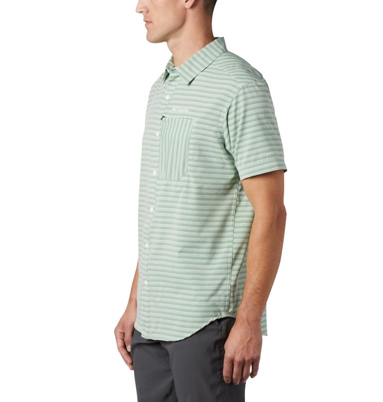 Chemise à manches courtes Twisted Creek II pour homme – Tailles fortes, Color: True Green Stripe