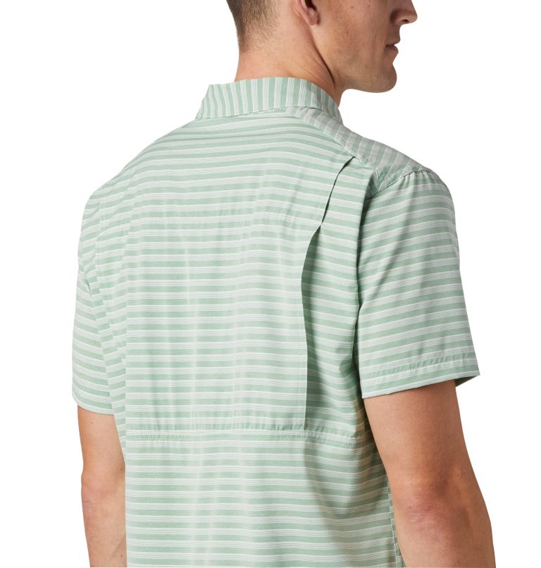 Men's Twisted Creek II Short Sleeve Shirt – Big, Color: True Green Stripe