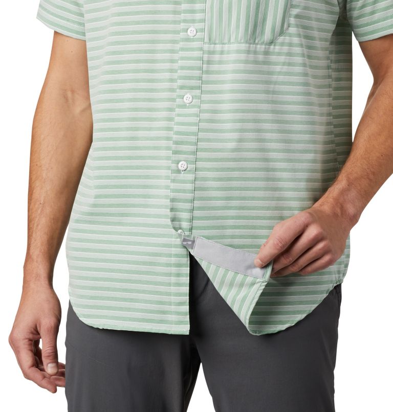 Men's Twisted Creek II Short Sleeve Shirt – Big, Color: True Green Stripe
