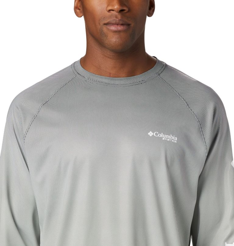 Men's PFG Terminal Deflector Printed Long Sleeve Shirt, Color: Black Gradient, image 5