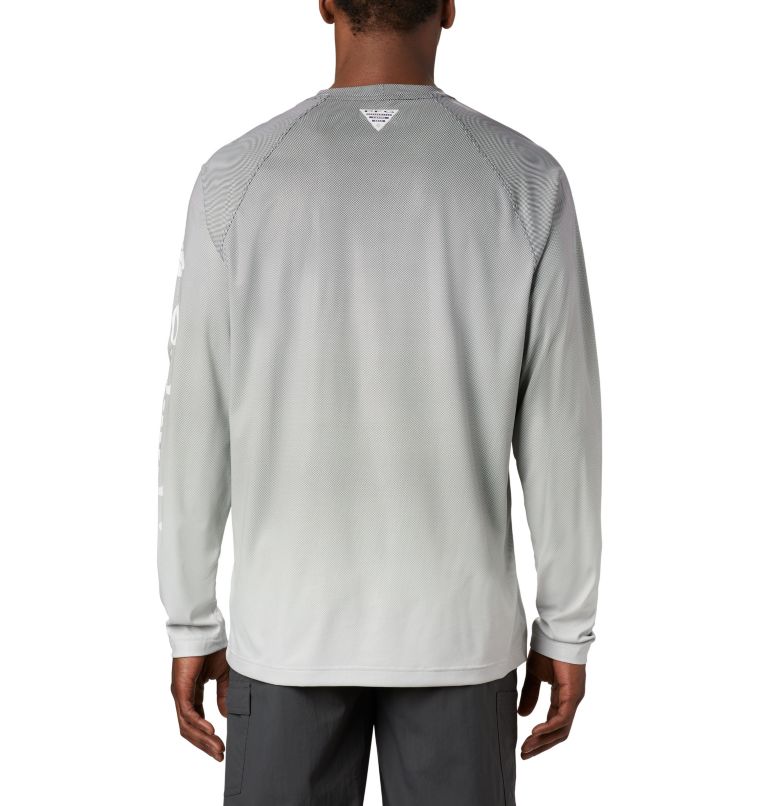 Men's PFG Terminal Deflector Printed Long Sleeve Shirt, Color: Black Gradient, image 2