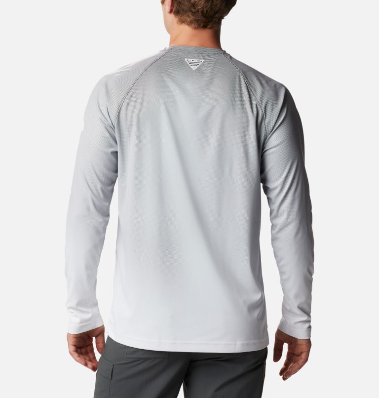 Thumbnail: Men's PFG Terminal Deflector Printed Long Sleeve Shirt, Color: Black Gradient, image 2