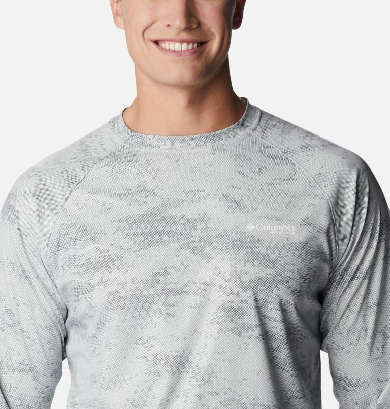 Men's PFG Terminal Deflector Printed Long Sleeve Shirt, Color: Cool Grey Dark PFG Camo, image 4