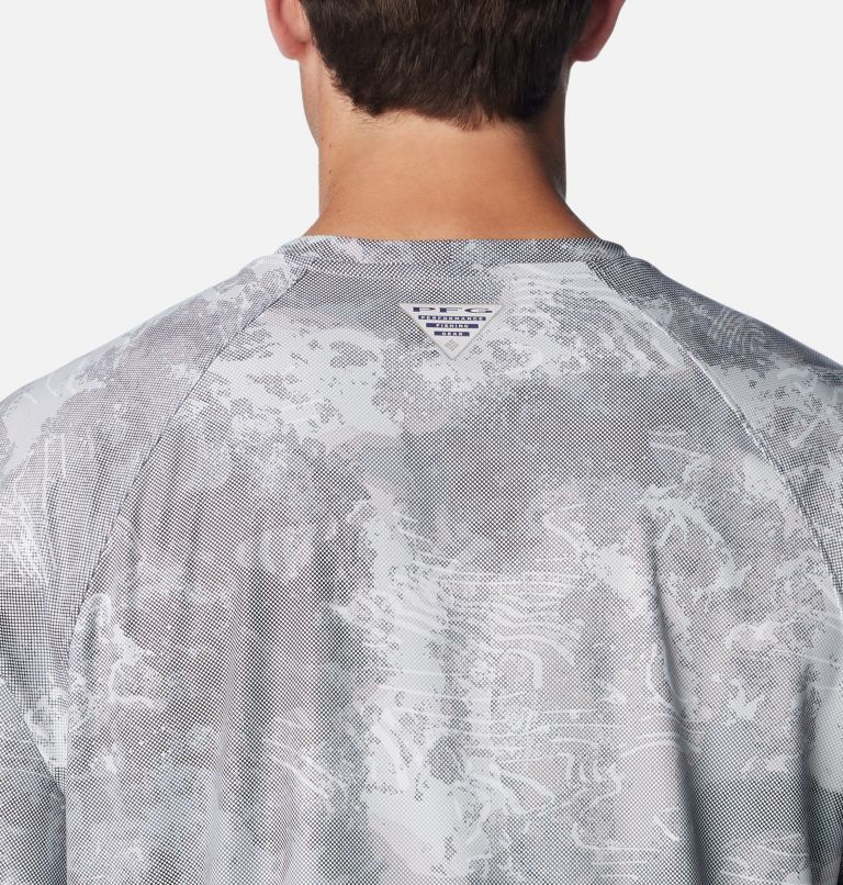 Men's PFG Terminal Deflector Printed Long Sleeve Shirt, Color: Cool Grey Deepwaters Camo, image 5