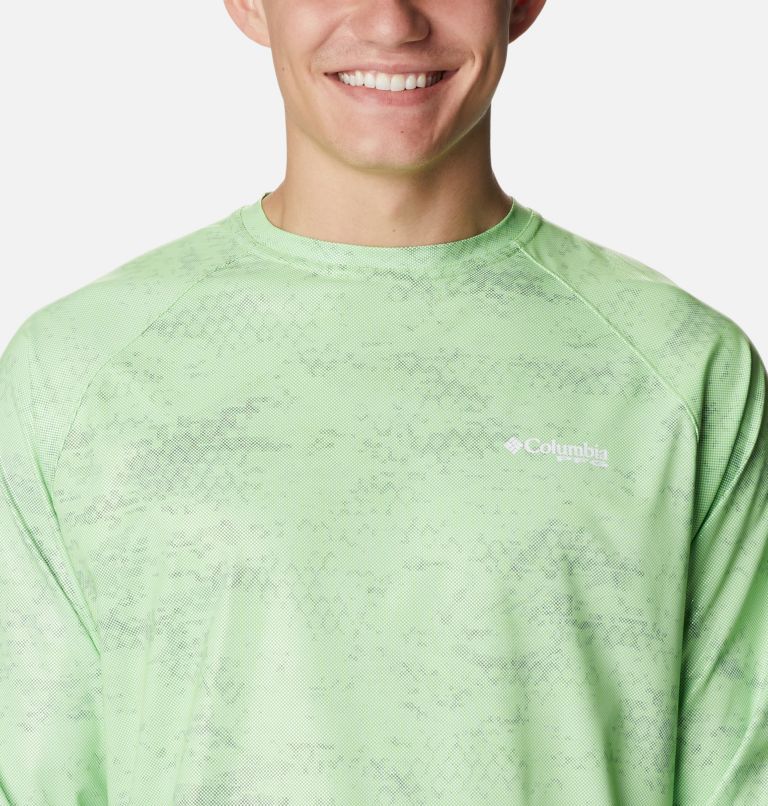 Men's PFG Terminal Deflector Printed Long Sleeve Shirt, Color: Green Mamba PFG Camo, image 4
