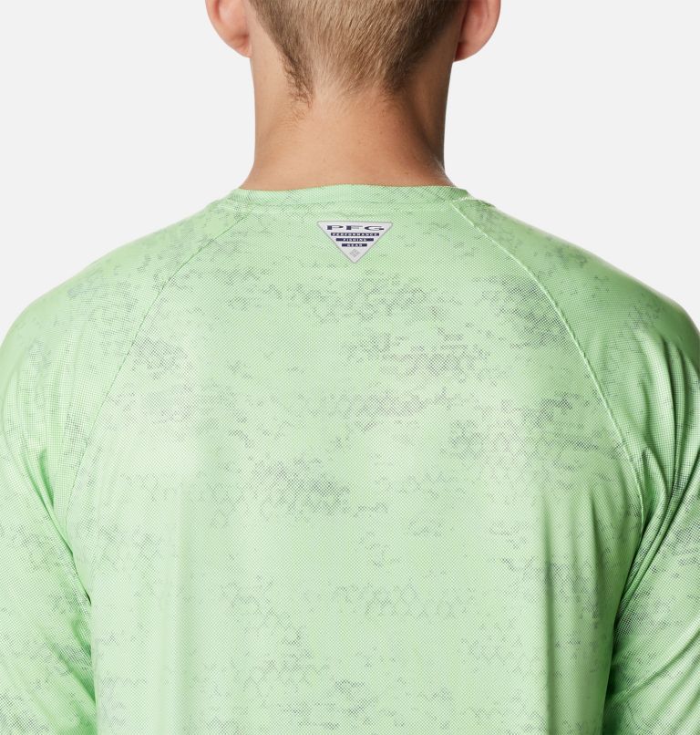 Men's PFG Terminal Deflector Printed Long Sleeve Shirt, Color: Green Mamba PFG Camo, image 5