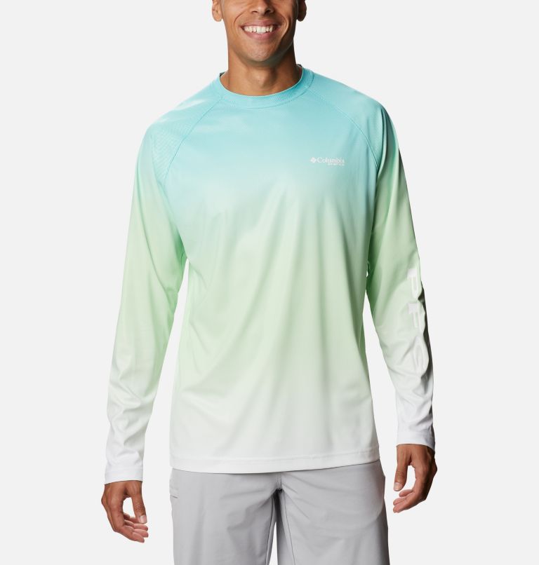 Chemise à manches longues imprimée Terminal Deflector pour homme, Color: Lime Glow Gradient, image 1