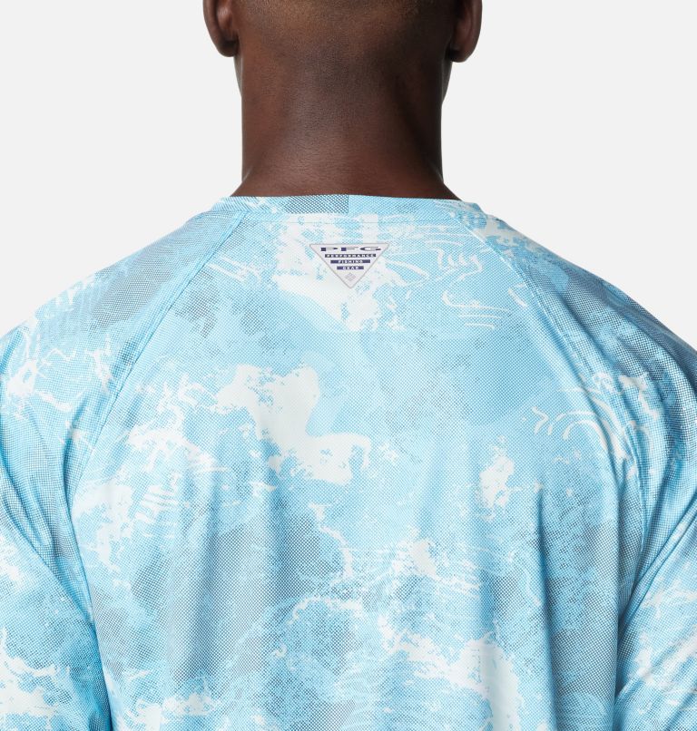 Men's PFG Terminal Deflector Printed Long Sleeve Shirt, Color: Ocean Blue Deepwaters Camo, image 5