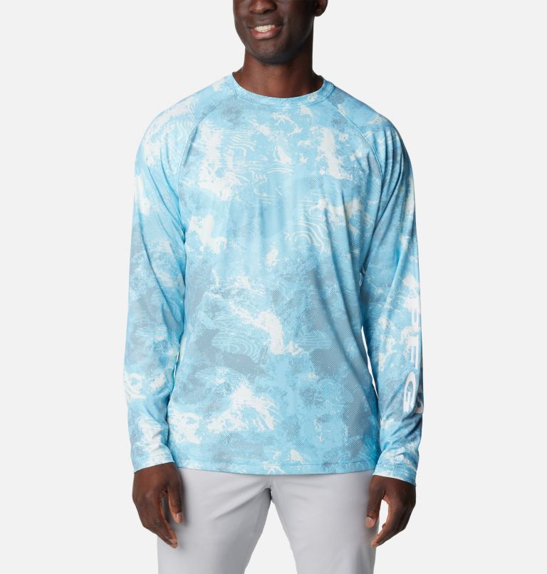 Men's Dri-Fit Long-Sleeved Sun Shirt - OCEAN BLUE