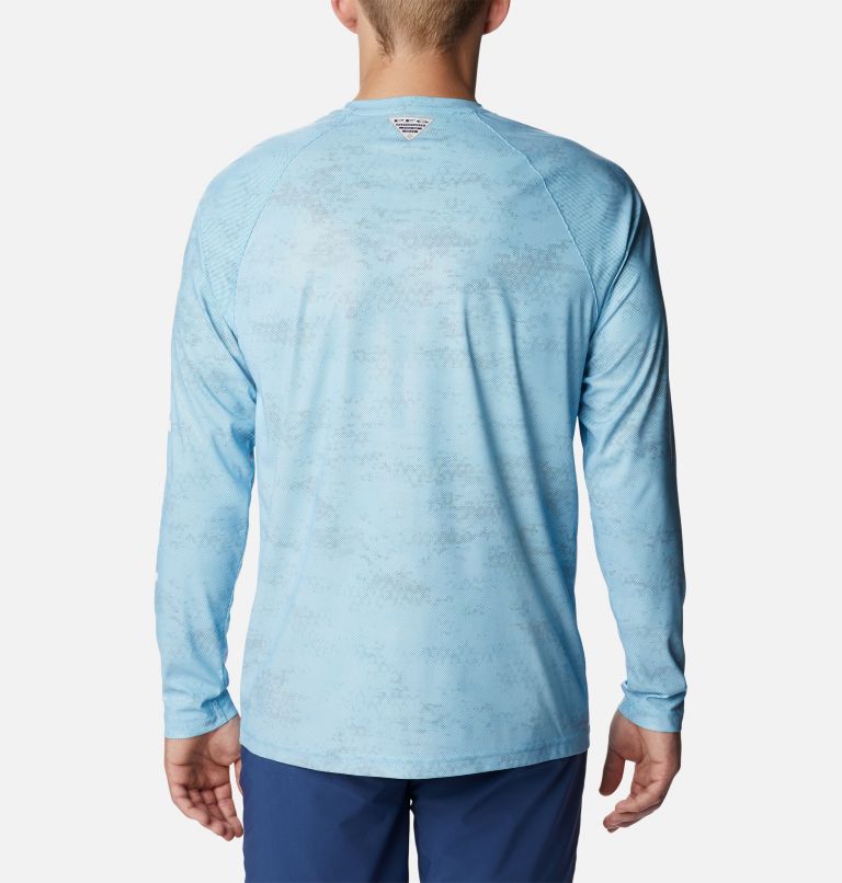 Men's PFG Terminal Deflector Printed Long Sleeve Shirt, Color: Riptide PFG Camo, image 2