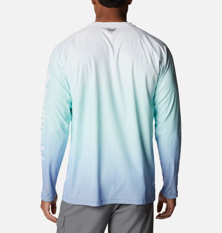 Thumbnail: Men's PFG Terminal Deflector Printed Long Sleeve Shirt, Color: Gulf Stream Gradient, image 2
