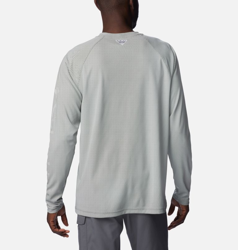 Men's PFG Terminal Deflector Long Sleeve Shirt - Tall, Color: Cypress, Cool Grey, image 2