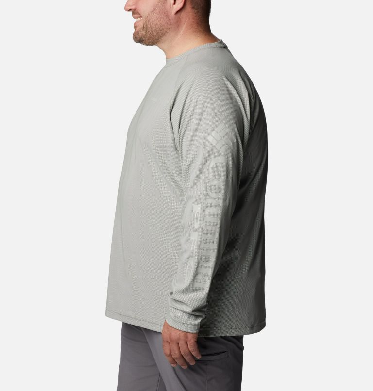 Men's PFG Terminal Deflector Long Sleeve Shirt - Big, Color: Cypress, Cool Grey, image 3