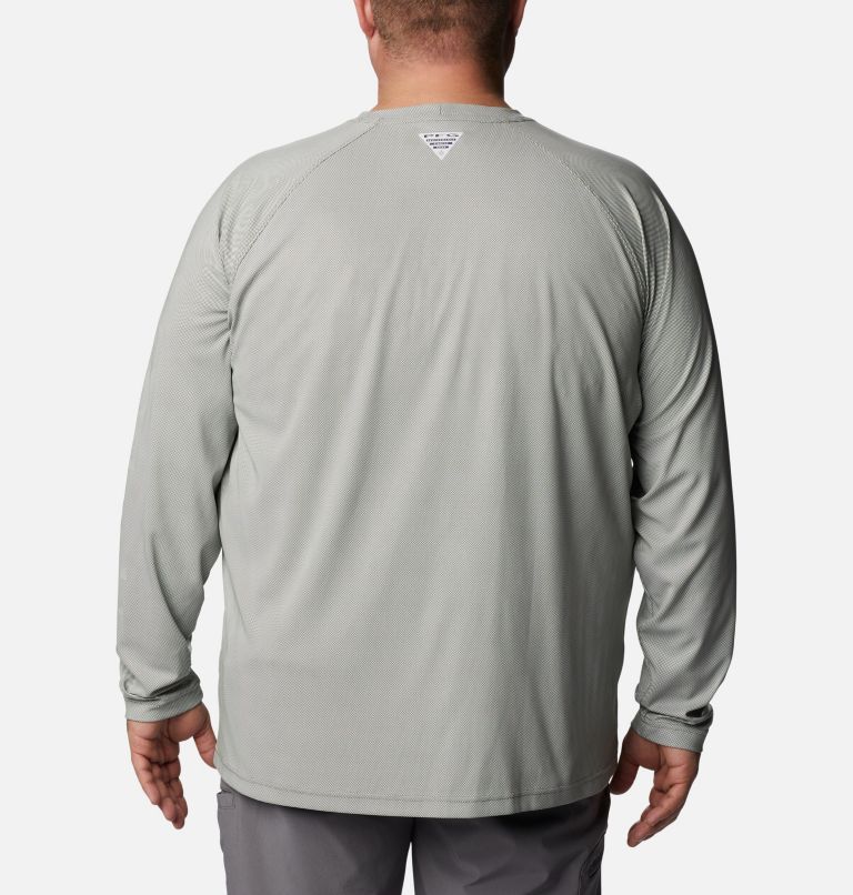 Thumbnail: Men's PFG Terminal Deflector Long Sleeve Shirt - Big, Color: Cypress, Cool Grey, image 2