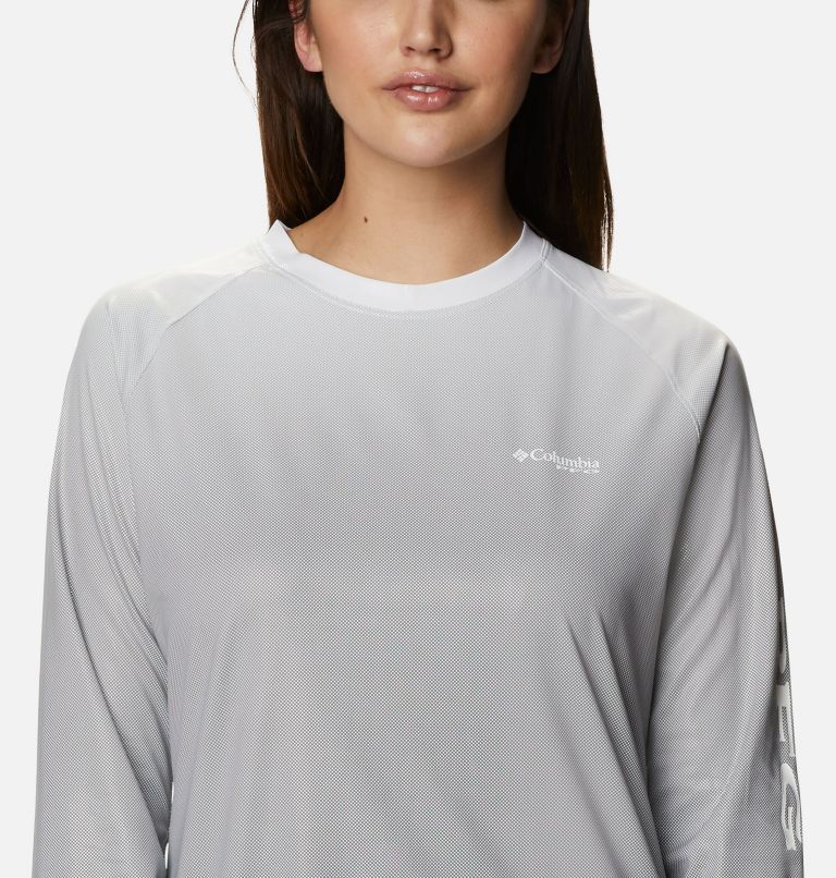 Women's PFG Tidal Deflector Long Sleeve Shirt, Color: Black Gradient, image 4
