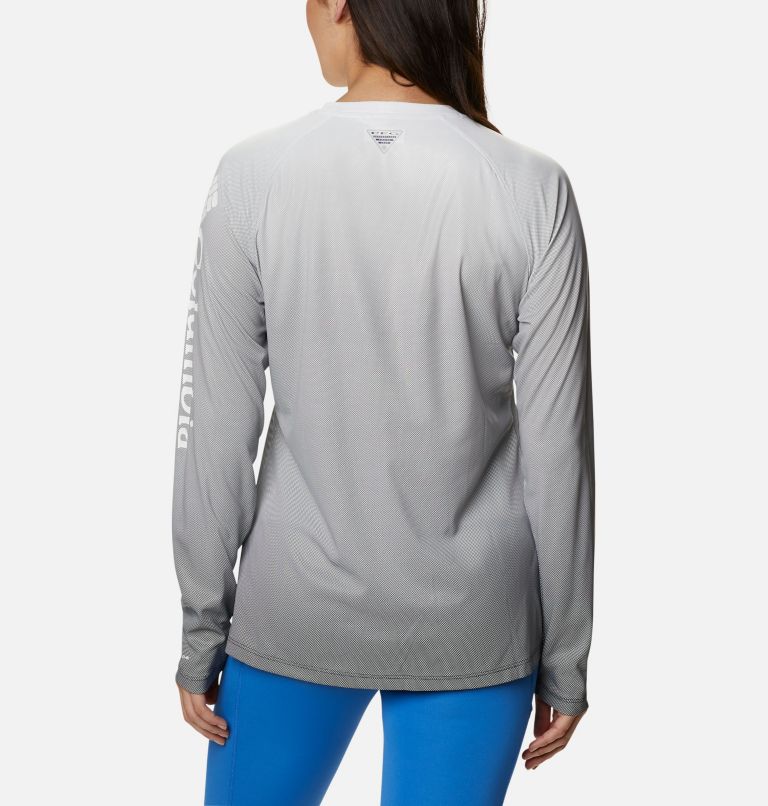 Women's PFG Tidal Deflector Long Sleeve Shirt, Color: Black Gradient, image 2