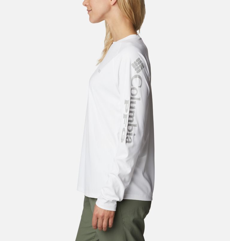 Women’s PFG Tidal Deflector Long Sleeve Shirt, Color: White, image 3