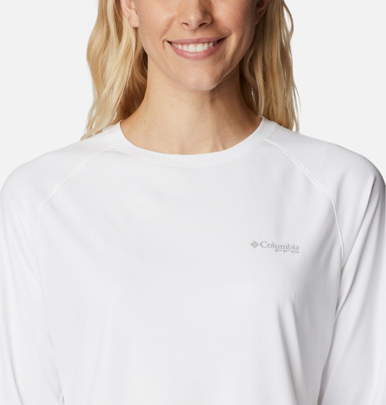 Thumbnail: Women’s PFG Tidal Deflector Long Sleeve Shirt, Color: White, image 4