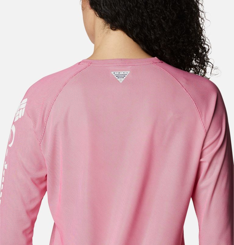 Women's PFG Tidal Deflector Long Sleeve Shirt, Color: Cactus Pink, image 5