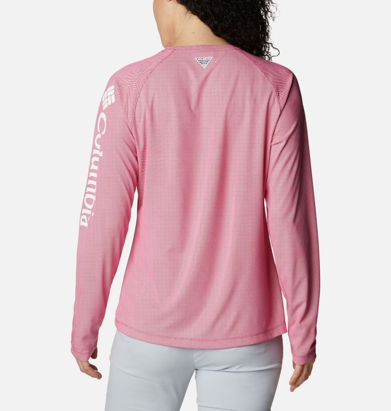 Women's PFG Tidal Deflector Long Sleeve Shirt, Color: Cactus Pink, image 2