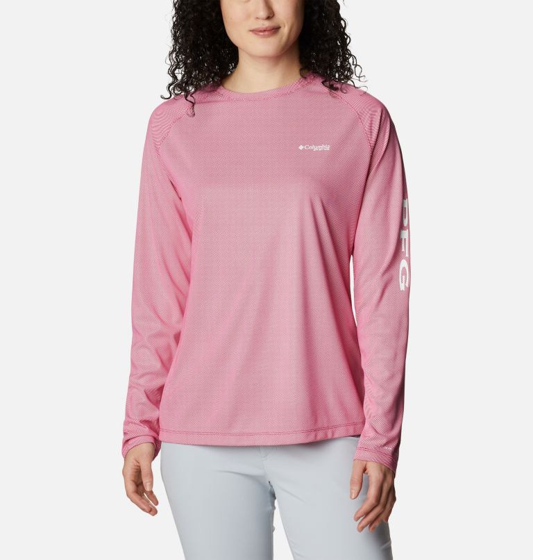 Thumbnail: T-shirt à manches longues Tidal Deflector pour femme, Color: Cactus Pink, image 1
