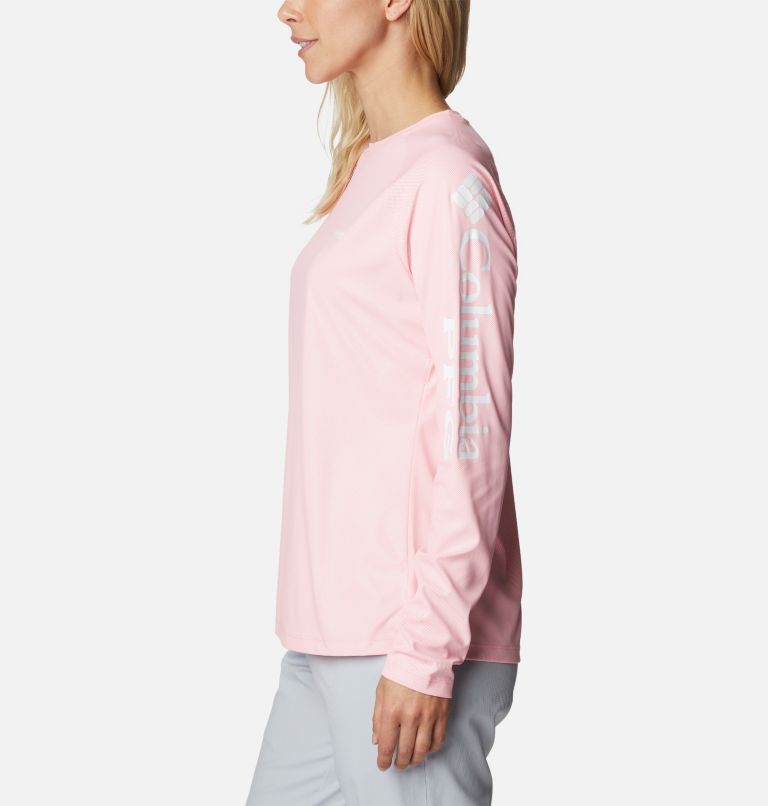 Women’s PFG Tidal Deflector Long Sleeve Shirt, Color: Pink Pop, image 3