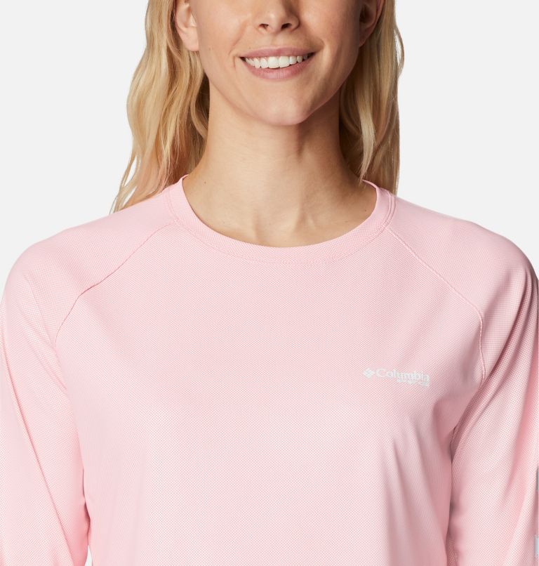 Thumbnail: Women’s PFG Tidal Deflector Long Sleeve Shirt, Color: Pink Pop, image 4