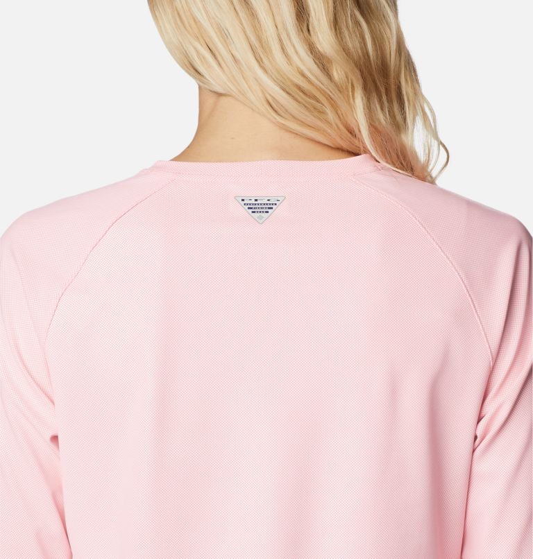 Thumbnail: Women’s PFG Tidal Deflector Long Sleeve Shirt, Color: Pink Pop, image 5