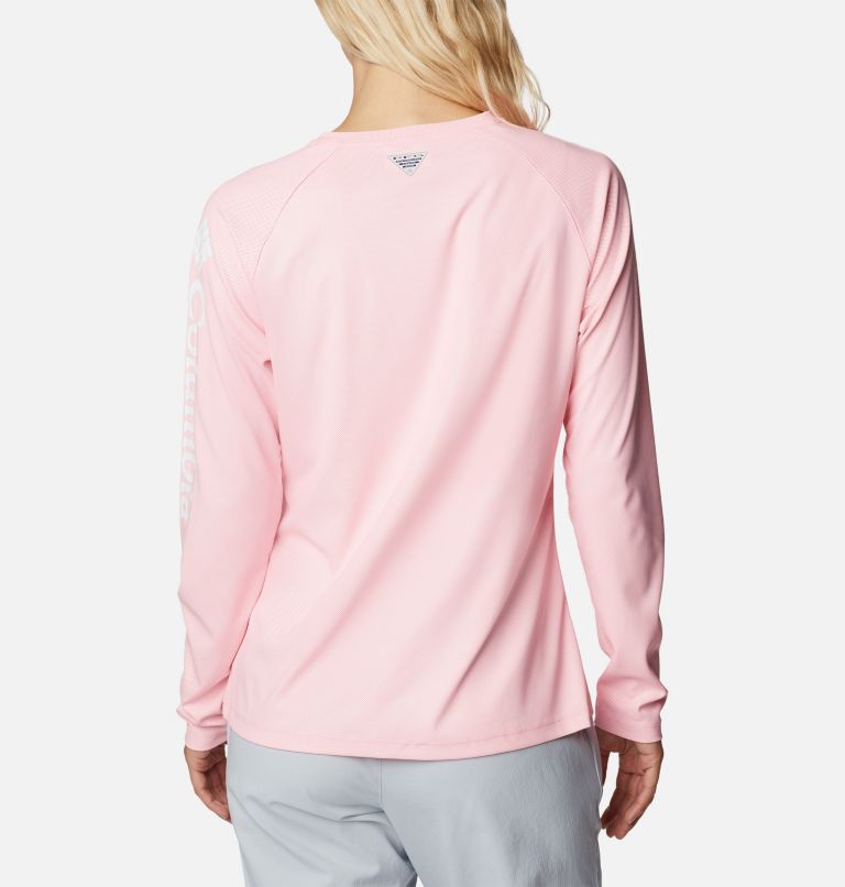 Women’s PFG Tidal Deflector Long Sleeve Shirt, Color: Pink Pop, image 2