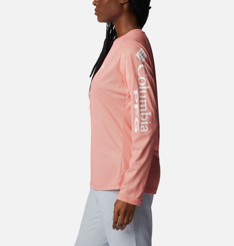 Women’s PFG Tidal Deflector Long Sleeve Shirt, Color: Corange, image 3