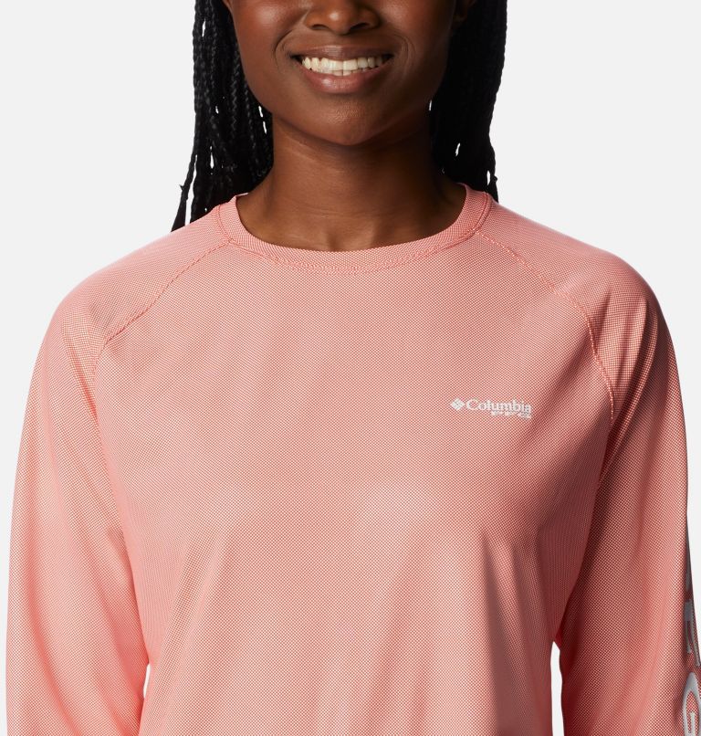 Women’s PFG Tidal Deflector Long Sleeve Shirt, Color: Corange, image 4
