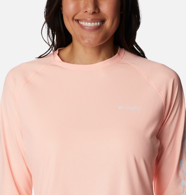 Thumbnail: Women’s PFG Tidal Deflector Long Sleeve Shirt, Color: Tiki Pink, image 4