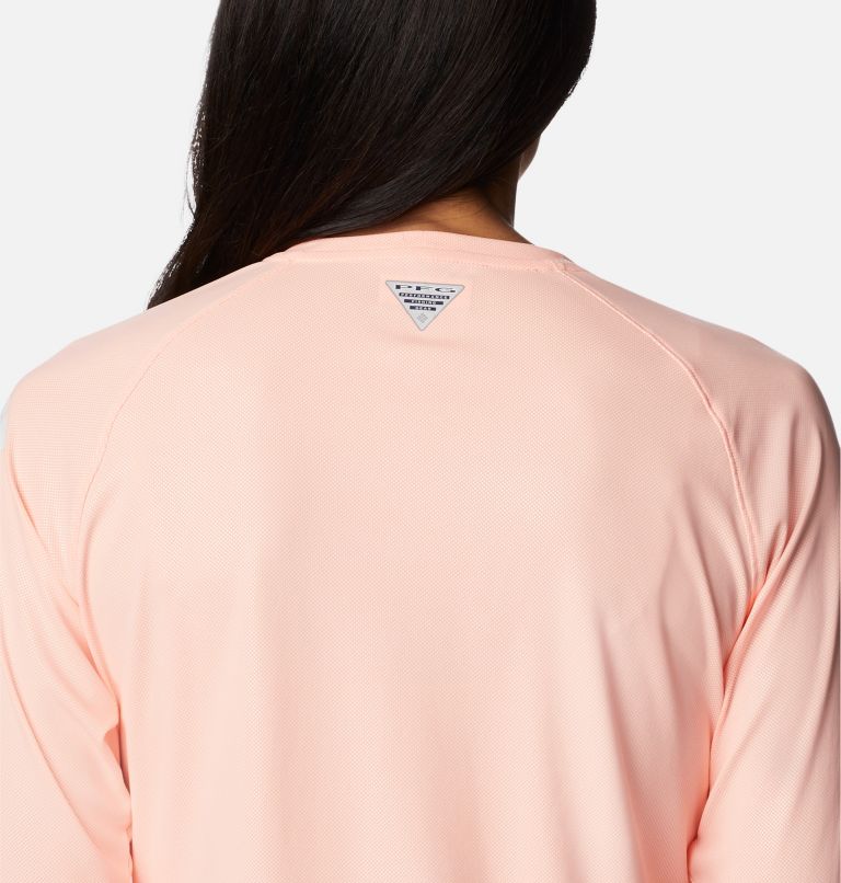 Thumbnail: Women’s PFG Tidal Deflector Long Sleeve Shirt, Color: Tiki Pink, image 5